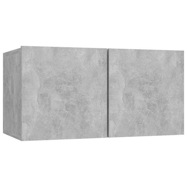 4-tlg. TV-Schrank-Set Betongrau Holzwerkstoff