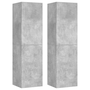 4-tlg. TV-Schrank-Set Betongrau Holzwerkstoff