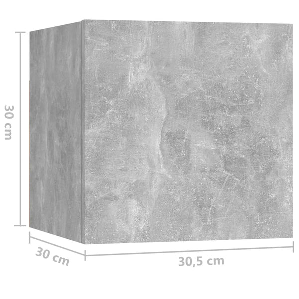 8-tlg. TV-Schrank-Set Betongrau Holzwerkstoff