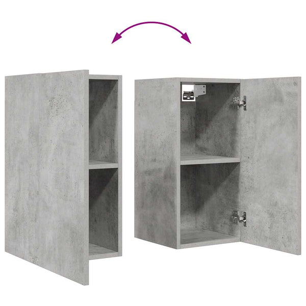 6-tlg. TV-Schrank-Set Betongrau Holzwerkstoff