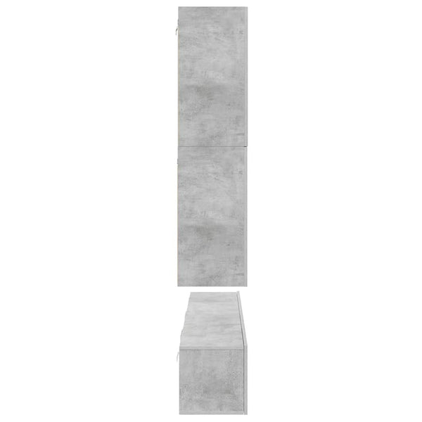 8-tlg. TV-Schrank-Set Betongrau Holzwerkstoff