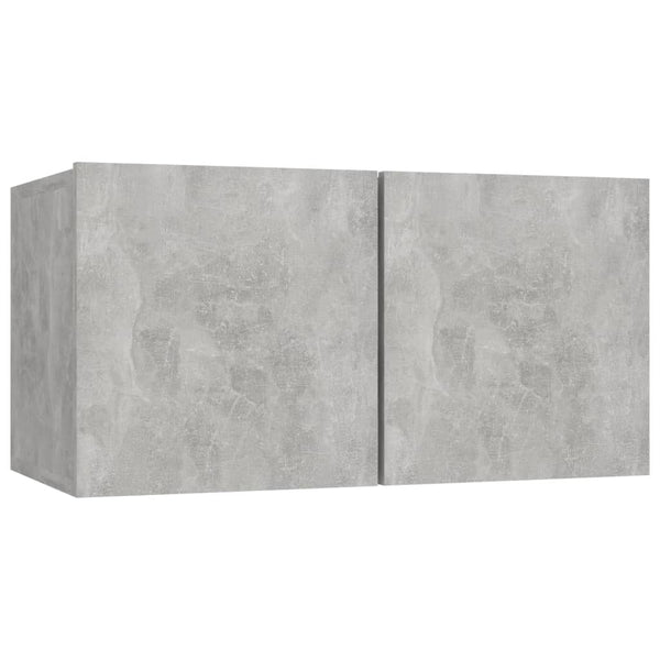 vidaXL Meuble TV 7 pièces gris béton bois d'ingénierie