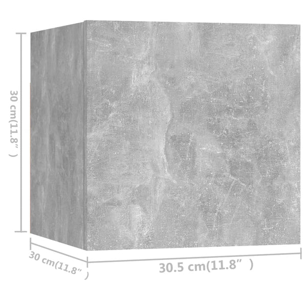 9-tlg. TV-Schrank-Set Betongrau Holzwerkstoff