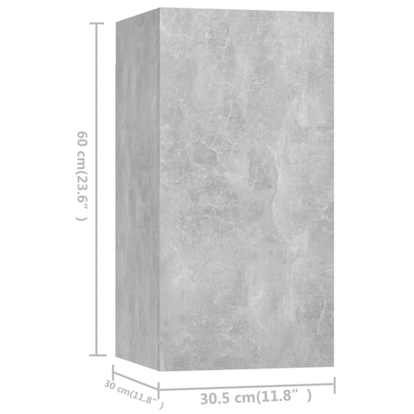 9-tlg. TV-Schrank-Set Betongrau Holzwerkstoff