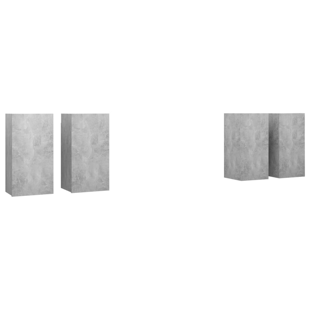 TV-Schränke 4 Stk. Betongrau 30,5x30x60 cm Holzwerkstoff