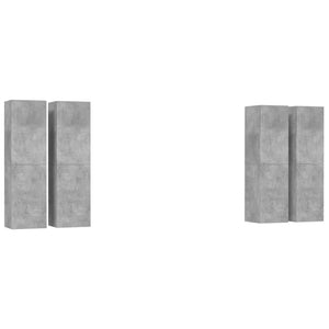 vidaXL Meubles TV 4 pcs Gris béton 30,5x30x110 cm Bois d'ingénierie