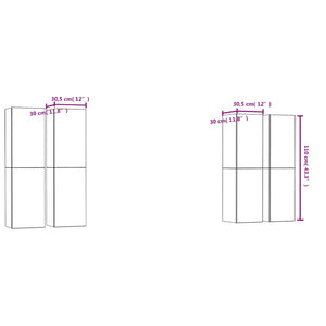 vidaXL Meubles TV 4 pcs Gris béton 30,5x30x110 cm Bois d'ingénierie