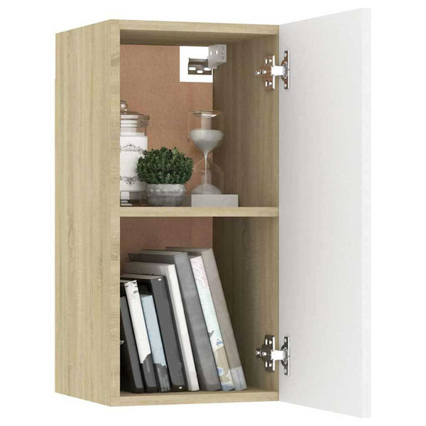 3-tlg. TV-Schrank-Set Weiß Sonoma-Eiche Holzwerkstoff
