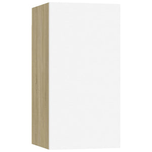 TV-Schränke 4 Stk. Weiß Sonoma-Eiche 30,5x30x60cm Holzwerkstoff