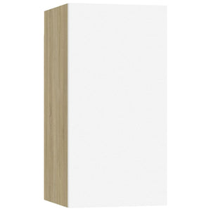TV-Schränke 7 Stk. Weiß Sonoma-Eiche 30,5x30x60cm Holzwerkstoff