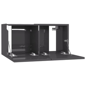 TV-Schränke 4 Stk. Hochglanz-Grau 60x30x30 cm Holzwerkstoff