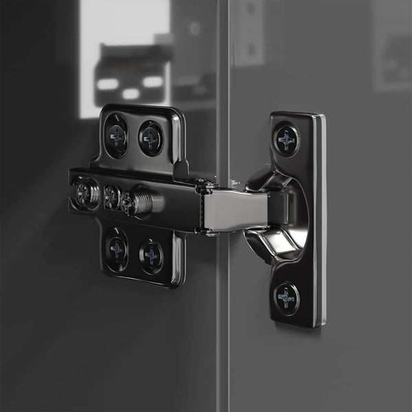 10-tlg. TV-Schrank-Set Hochglanz-Grau Holzwerkstoff