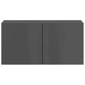 5-tlg. TV-Schrank-Set Hochglanz-Grau Holzwerkstoff