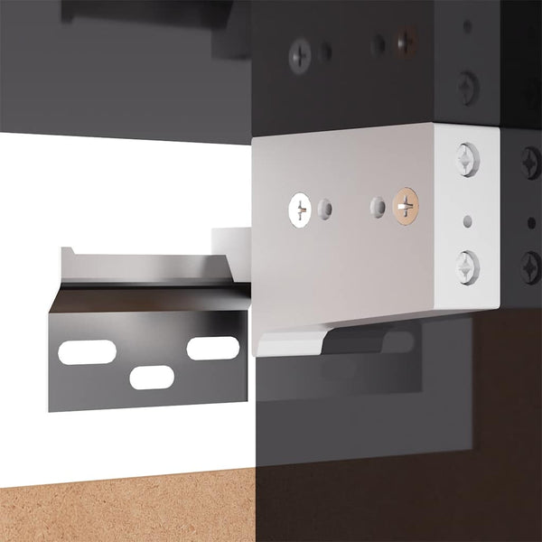 7-tlg. TV-Schrank-Set Hochglanz-Grau Holzwerkstoff