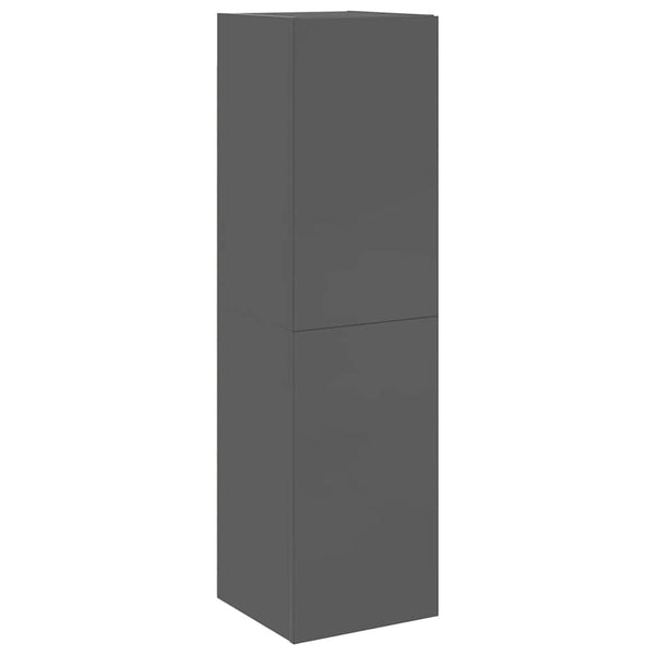 6-tlg. TV-Schrank-Set Hochglanz-Grau Holzwerkstoff