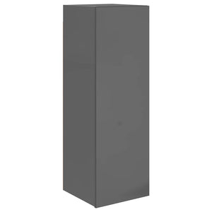 10-tlg. TV-Schrank-Set Hochglanz-Grau Holzwerkstoff