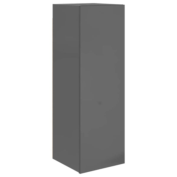 10-tlg. TV-Schrank-Set Hochglanz-Grau Holzwerkstoff