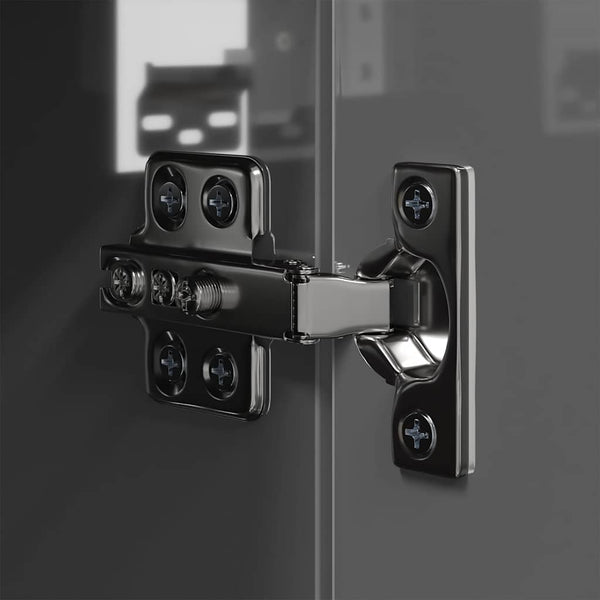 10-tlg. TV-Schrank-Set Hochglanz-Grau Holzwerkstoff