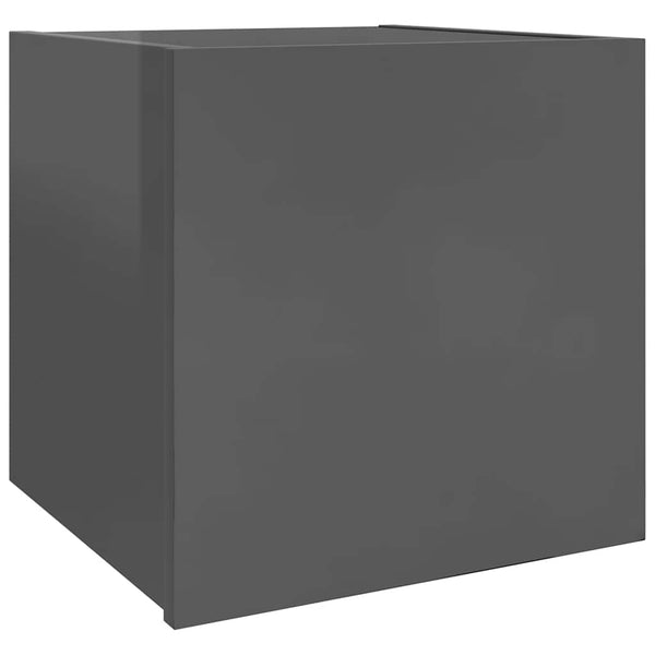 10-tlg. TV-Schrank-Set Hochglanz-Grau Holzwerkstoff
