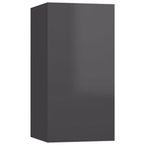 TV-Schränke 4 Stk. Hochglanz-Grau 30,5x30x60 cm Holzwerkstoff