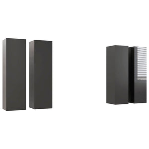 vidaXL Meubles TV 4 pcs Gris brillant 30,5x30x110 cm Aggloméré