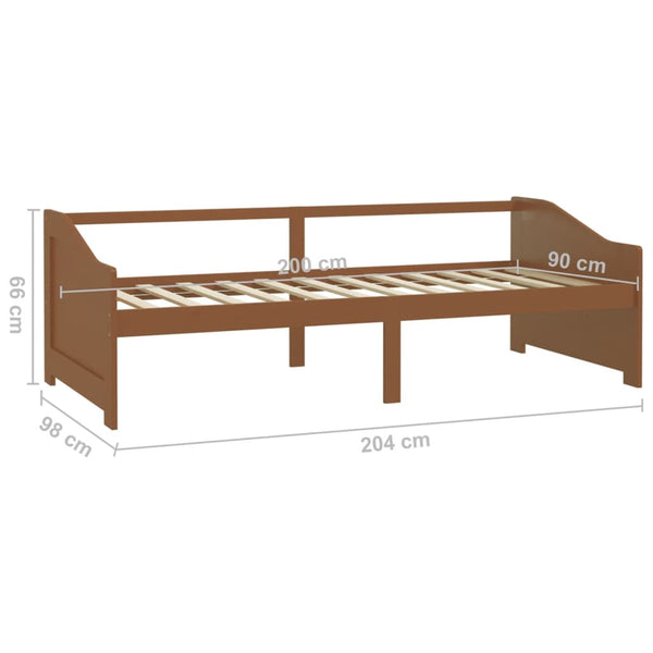 Tagesbett 90x200 Honigbraun Kiefer Massivholz
