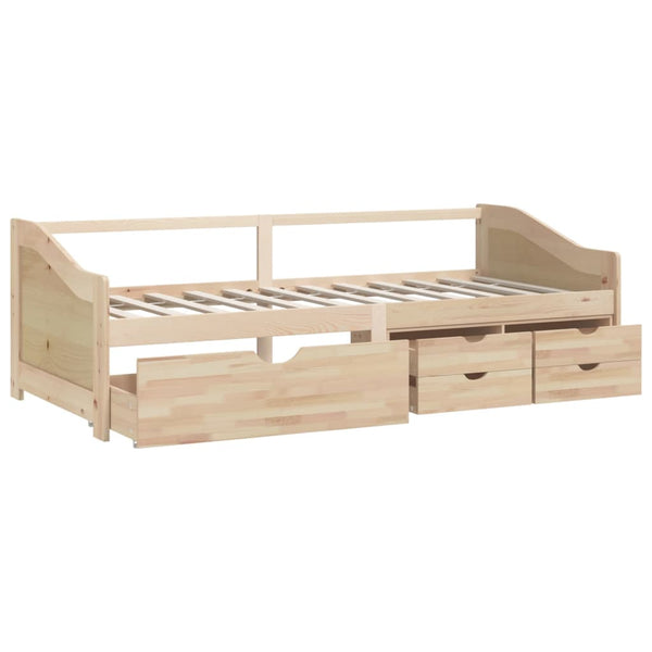Tagesbett Kiefer Massivholz 90x200 cm mit Schubladen