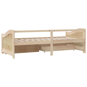 Tagesbett Kiefer Massivholz 90x200 cm mit Schubladen