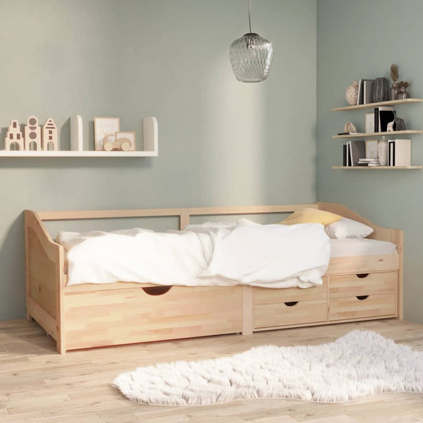 Tagesbett Kiefer Massivholz 90x200 cm mit Schubladen