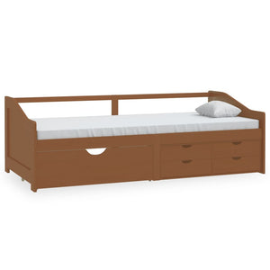 Tagesbett 90x200 Honigbraun mit Schubladen