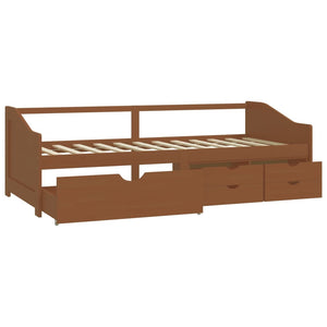 Tagesbett 90x200 Honigbraun mit Schubladen