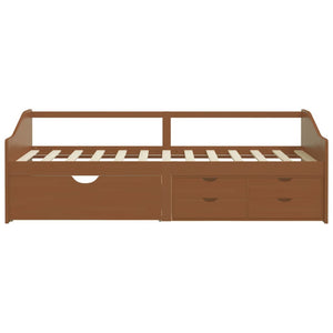 Tagesbett 90x200 Honigbraun mit Schubladen
