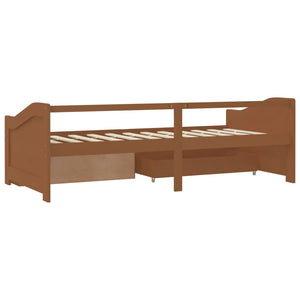 Tagesbett 90x200 Honigbraun mit Schubladen