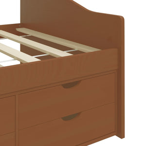 Tagesbett 90x200 Honigbraun mit Schubladen