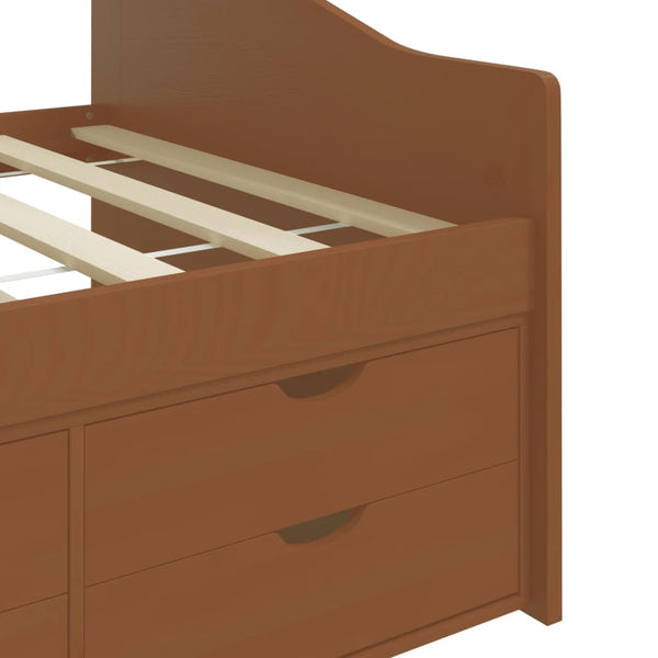 Tagesbett 90x200 Honigbraun mit Schubladen