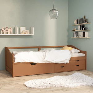 Tagesbett 90x200 Honigbraun mit Schubladen