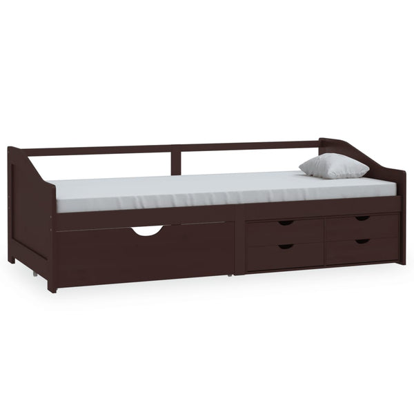 Tagesbett 90x200 cm mit Schubladen, Dunkelbraun