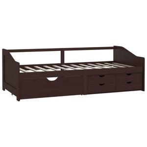 Tagesbett 90x200 cm mit Schubladen, Dunkelbraun