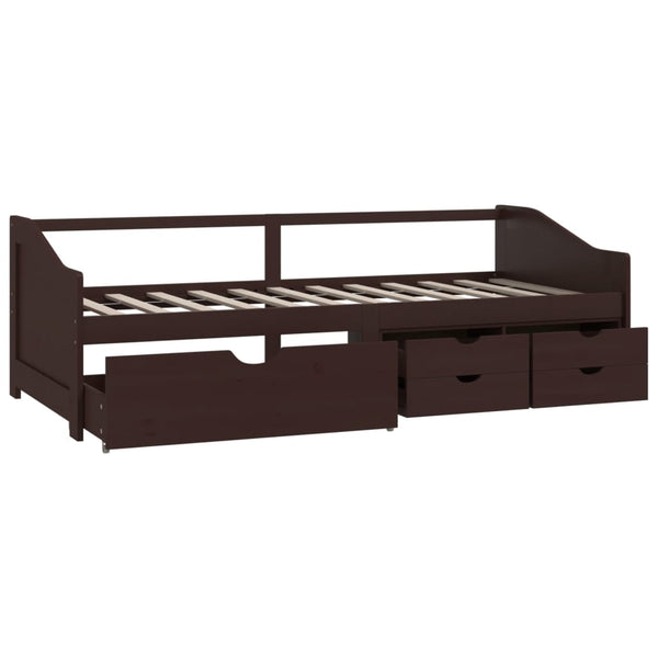 Tagesbett 90x200 cm mit Schubladen, Dunkelbraun