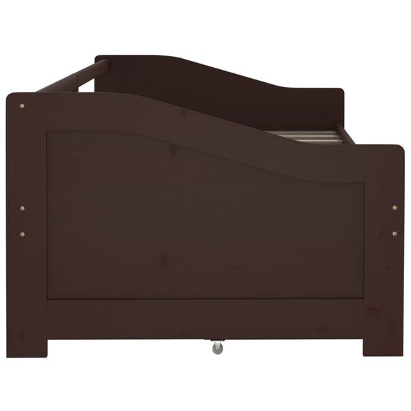 Tagesbett 90x200 cm mit Schubladen, Dunkelbraun