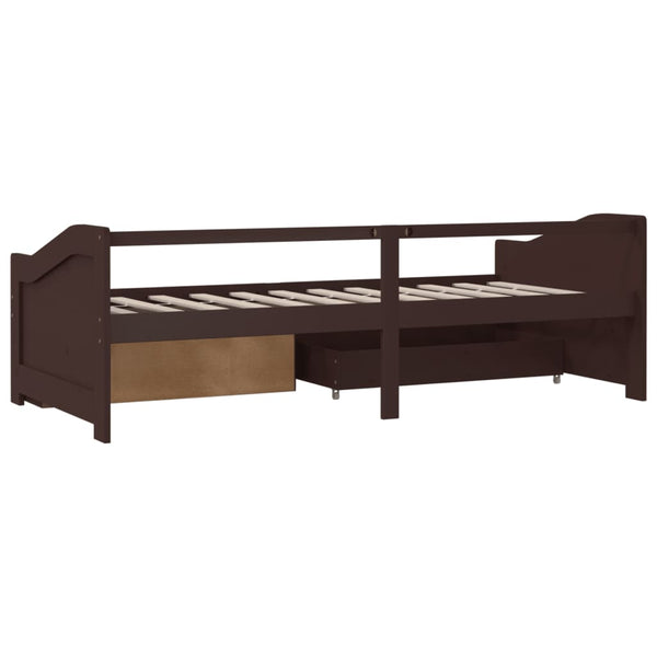 Tagesbett 90x200 cm mit Schubladen, Dunkelbraun