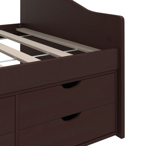 Tagesbett 90x200 cm mit Schubladen, Dunkelbraun
