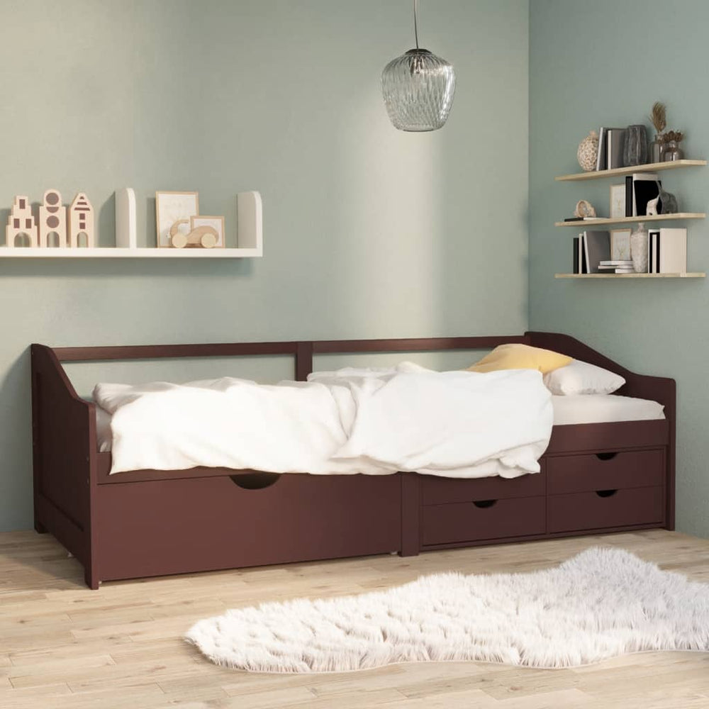 Tagesbett 90x200 cm mit Schubladen, Dunkelbraun