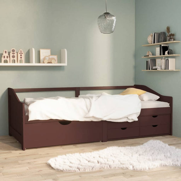 Tagesbett 90x200 cm mit Schubladen, Dunkelbraun