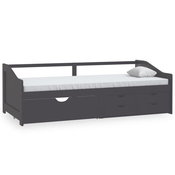 Tagesbett 90x200 cm mit Schubladen Grau
