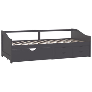 Tagesbett 90x200 cm mit Schubladen Grau