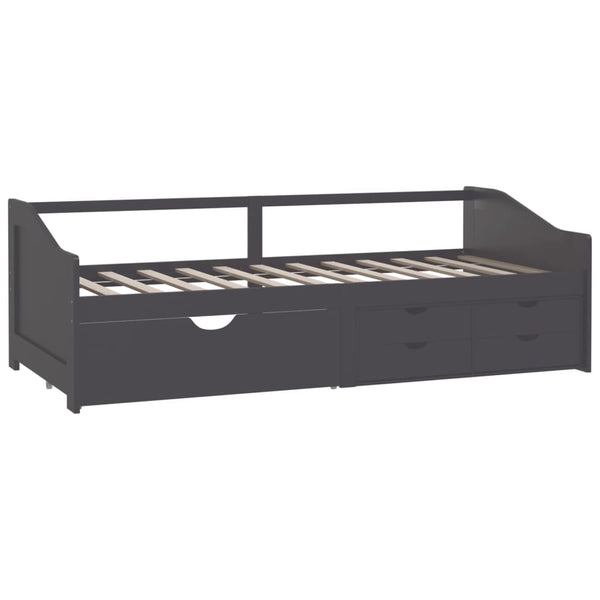 Tagesbett 90x200 cm mit Schubladen Grau