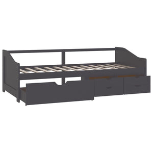Tagesbett 90x200 cm mit Schubladen Grau