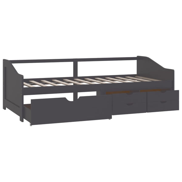 Tagesbett 90x200 cm mit Schubladen Grau