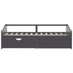 Tagesbett 90x200 cm mit Schubladen Grau